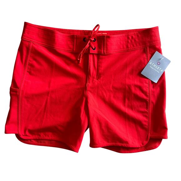 Athleta Pants - Athleta Red Board Shorts Women’s Size 12 Swim Surf Athletic